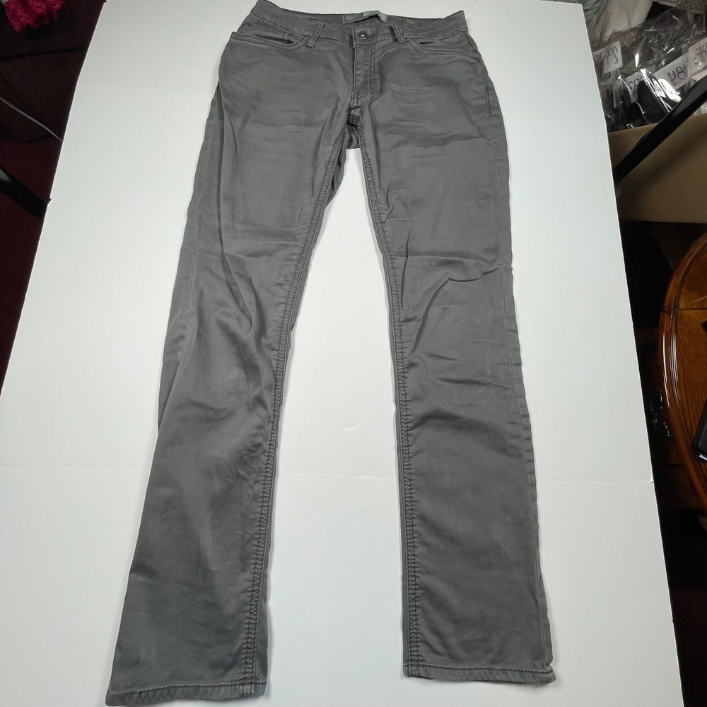 BKE Casuals Jake Straight Gray Chino Pants Mens 30L Stretch Cotton Five Pocket - Picture 7 of 9